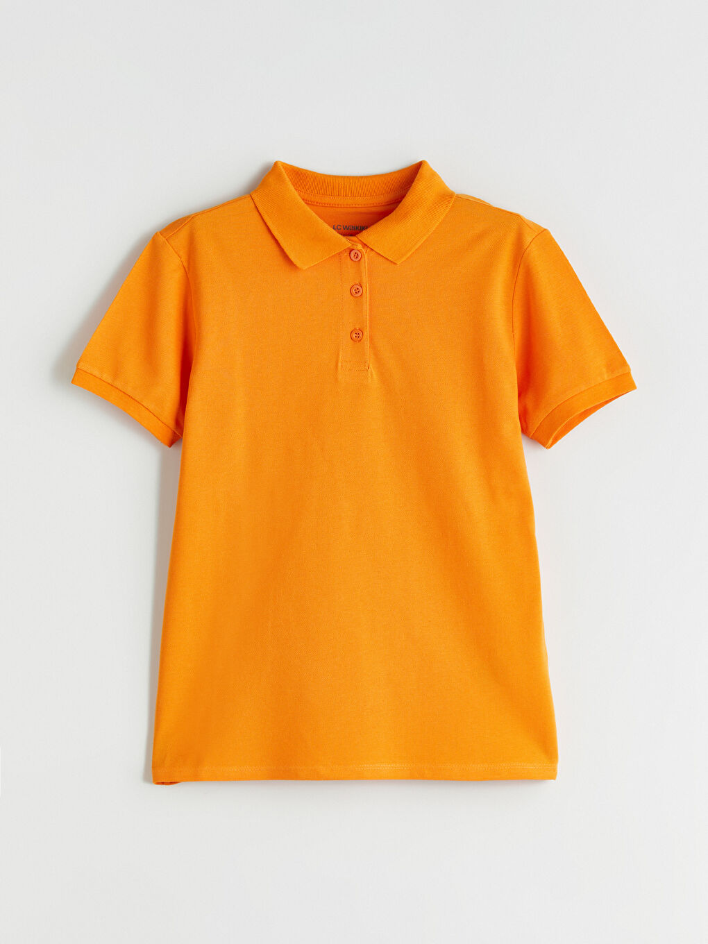 Turuncu Polo Yaka Kız Çocuk Tişört