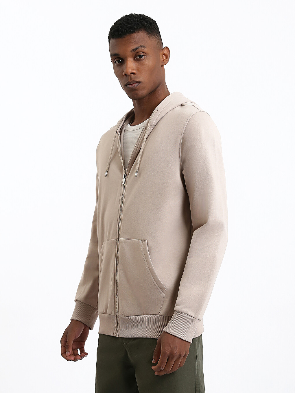 Hooded Long Sleeve Men's Thick Zip-up Sweatshirt-6