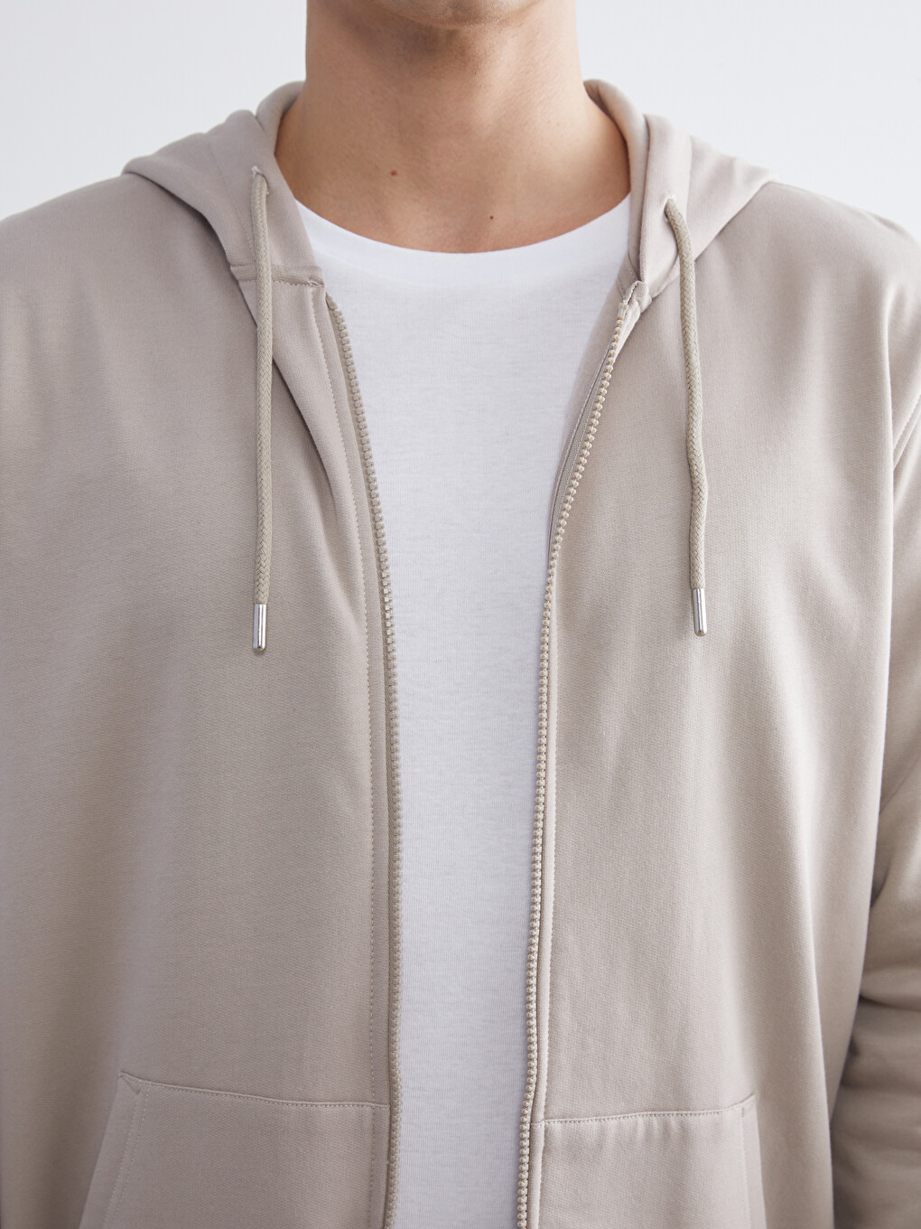 Hooded Long Sleeve Men's Thick Zip-up Sweatshirt-5