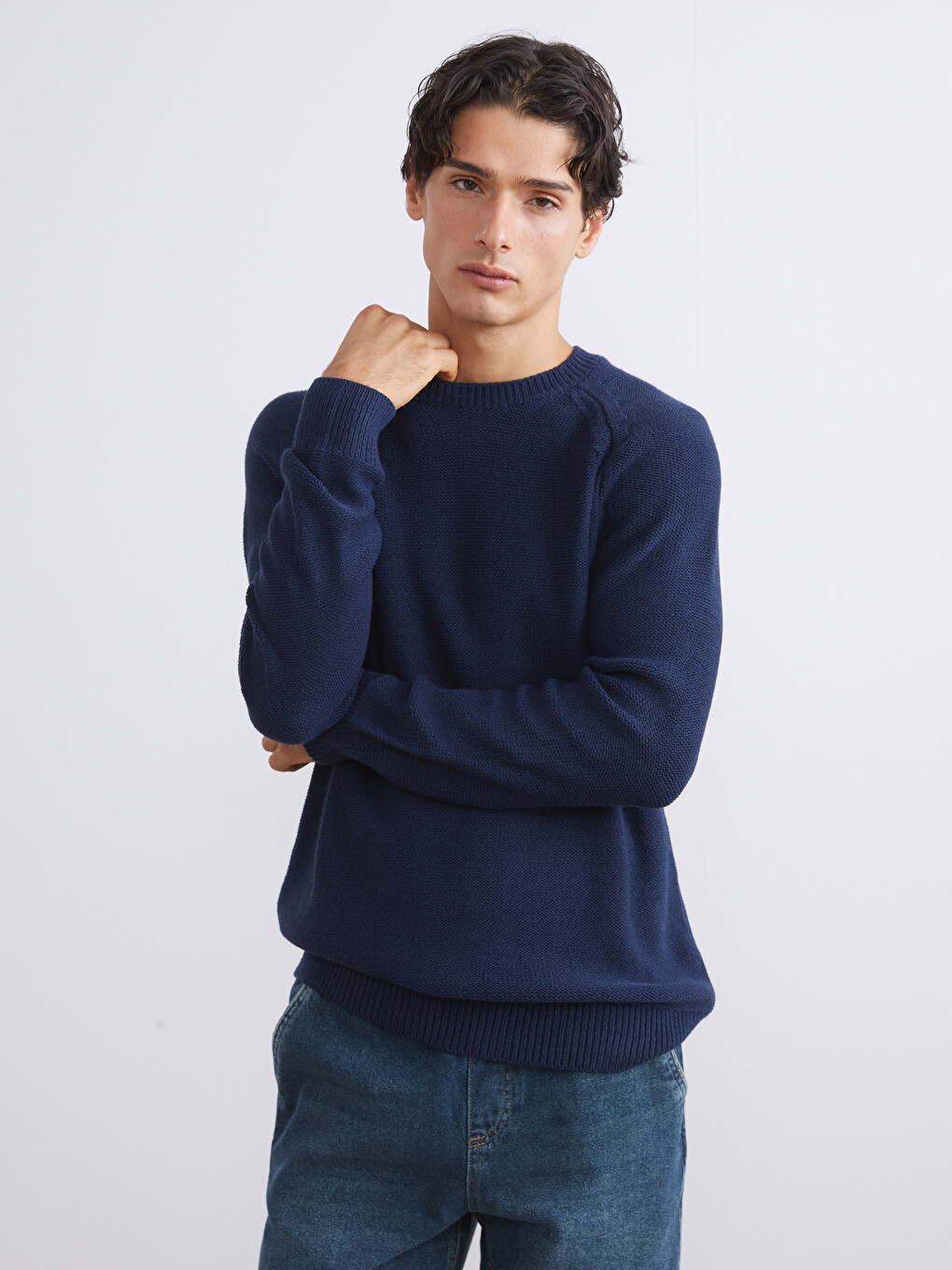 Crew Neck Men's Knitwear Sweater