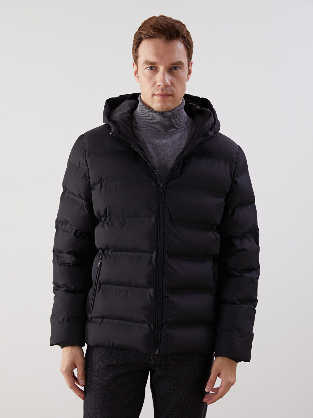 Standard Fit Hooded Men's Puffer Coat