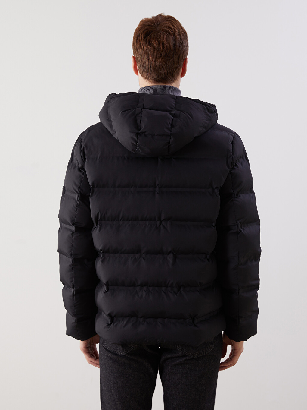 Standard Fit Hooded Men's Puffer Coat-4