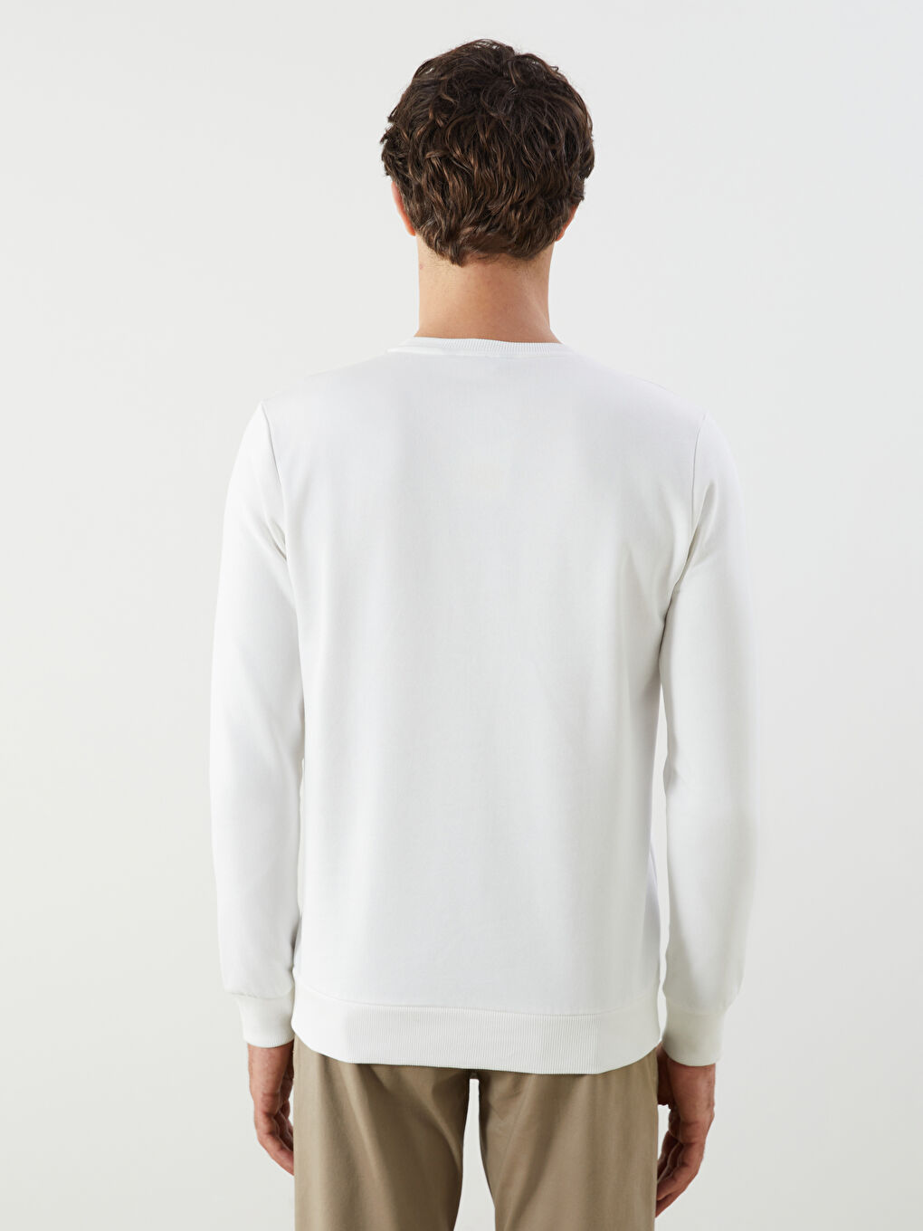 Crew Neck Printed Men's Thick Sweatshirt -W44113Z8-R9J