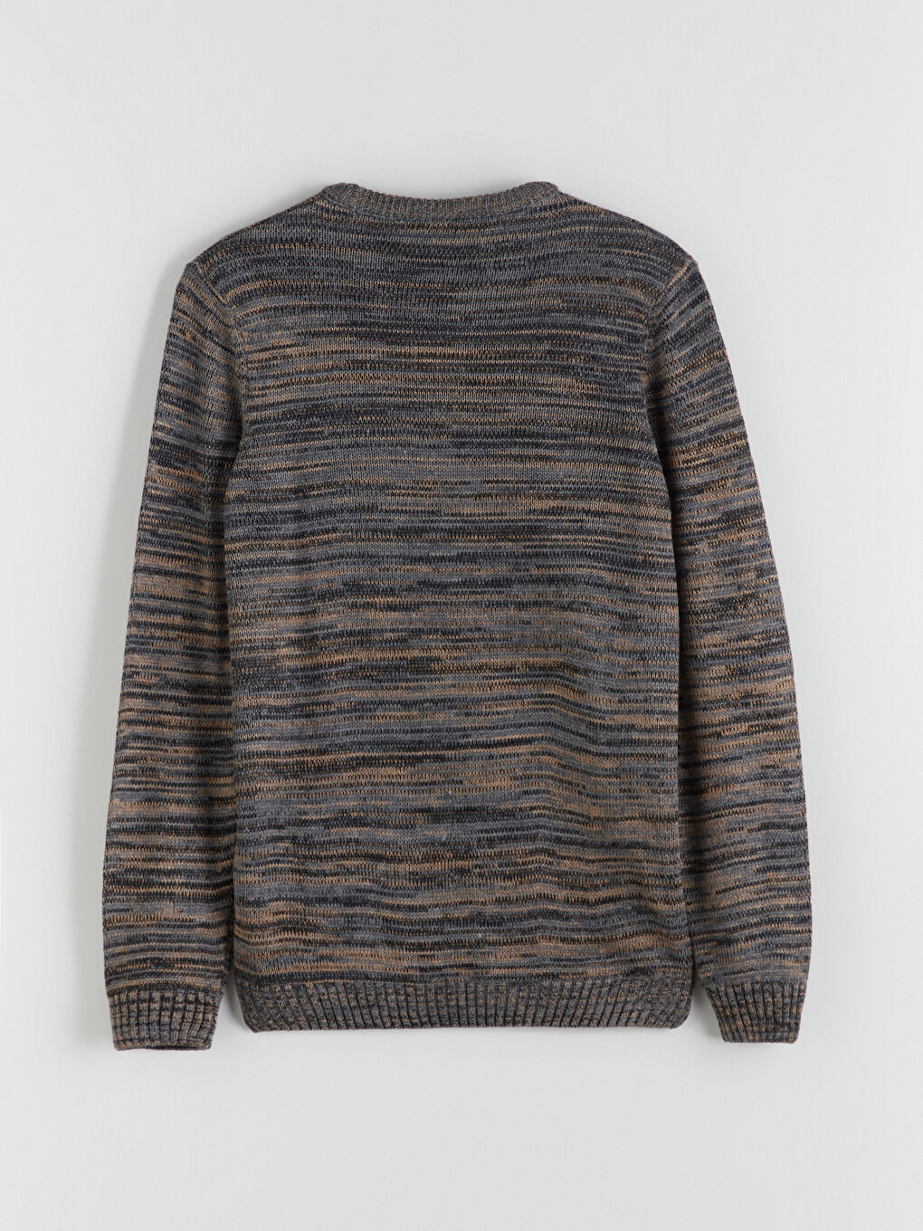 Crew Neck Long Sleeve Patterned Men's Knitwear Sweater-6