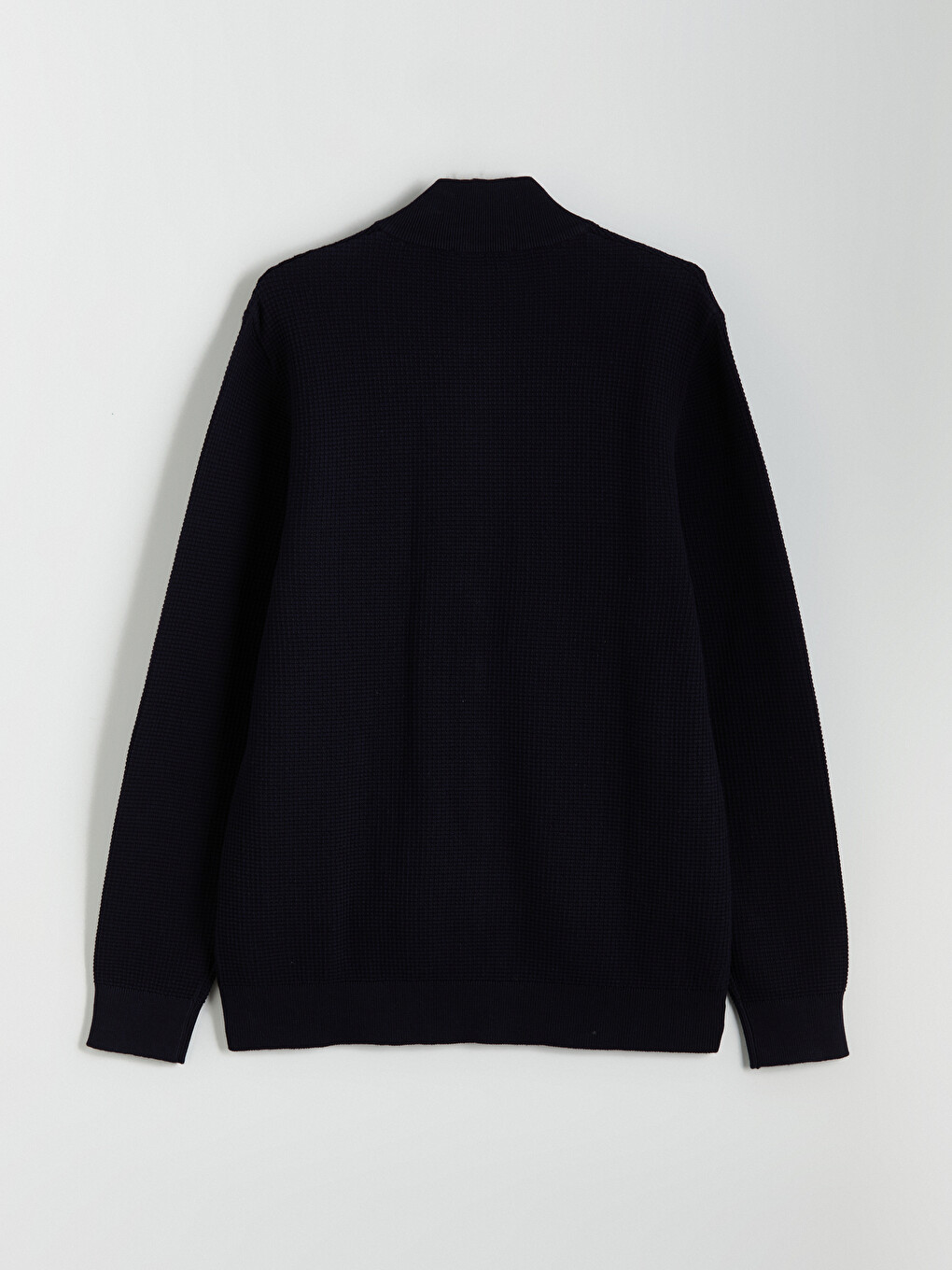 Regular Fit Funnel Neck Men's Knit Cardigan-5