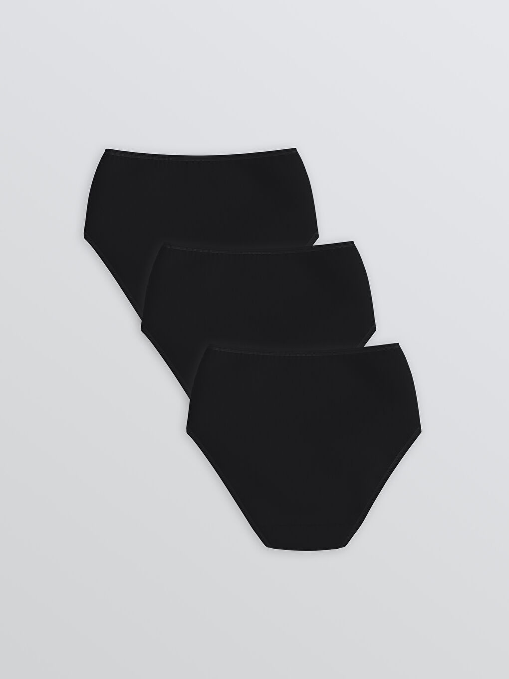 Siyah Düz Klasik Külot 3'lü-1