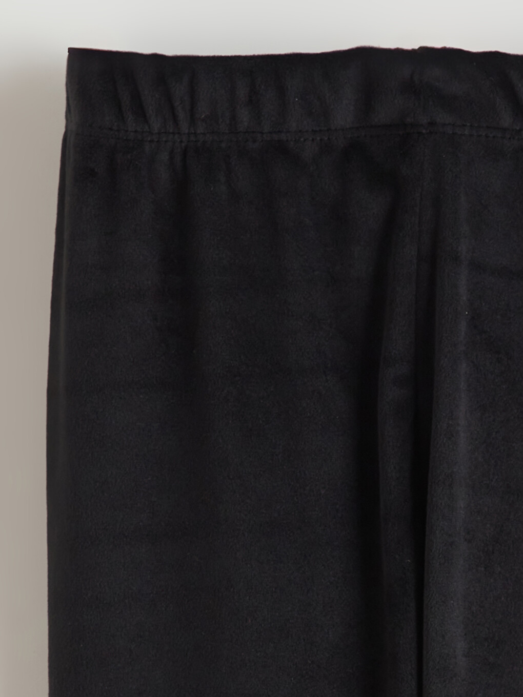 Elastic Waist Basic Girls' Velvet Leggings-1