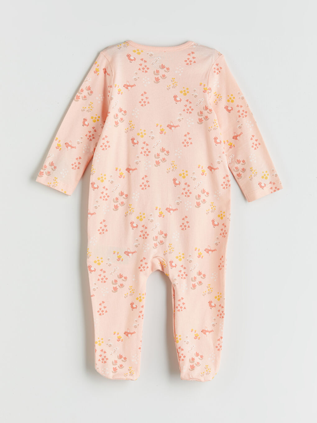 Footed Baby Girls' Romper and Snap-Button Bodysuit 2 Pack-3