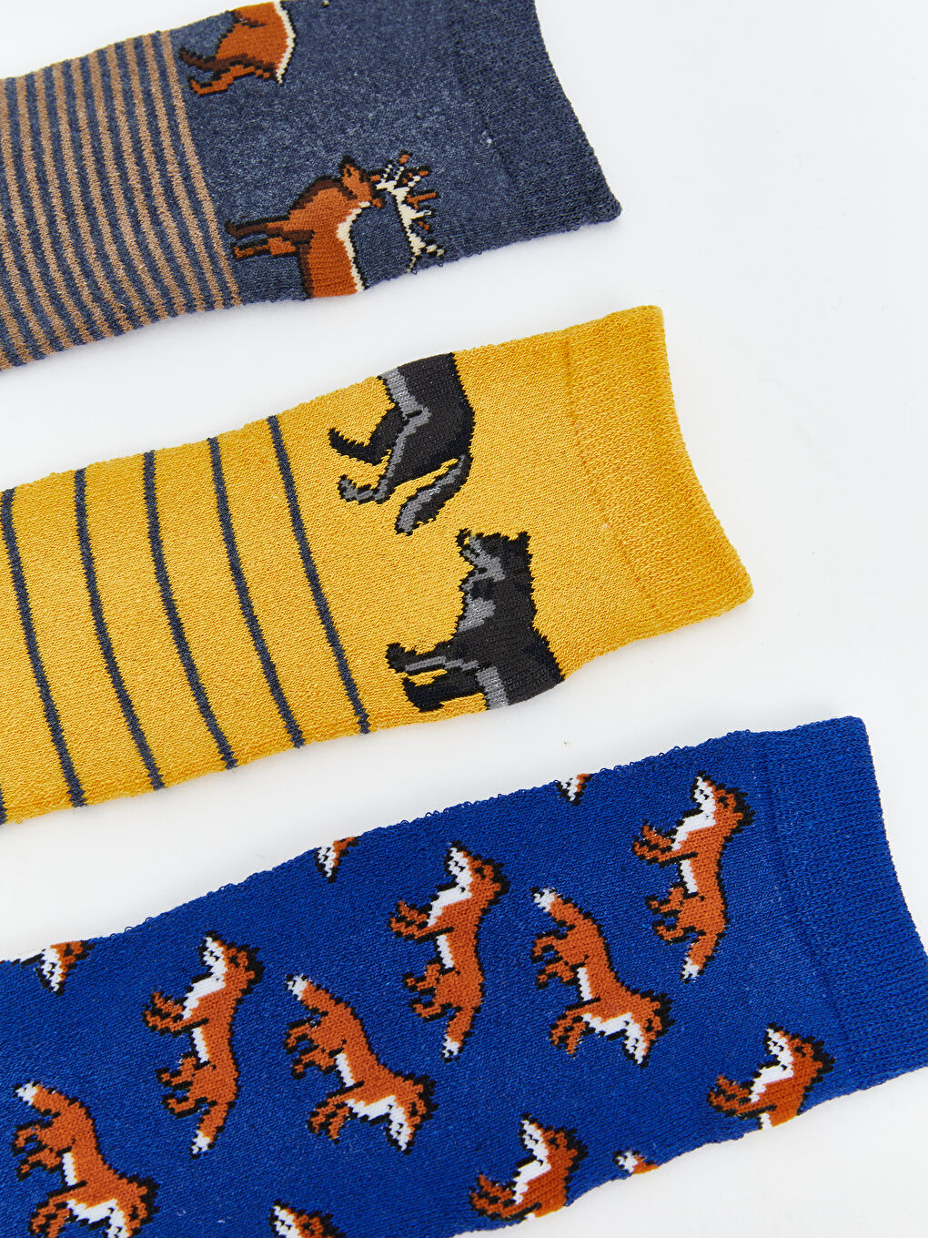 Karışık Baskılı Erkek Çocuk Havlu Soket Çorap 3'lü-2