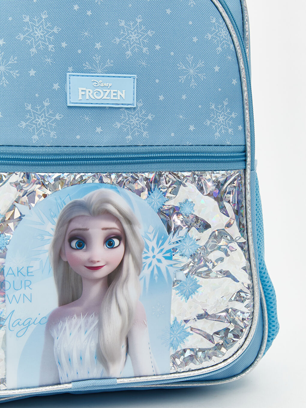 Mavi Elsa Baskılı Kız Çocuk Okul Çantası-1