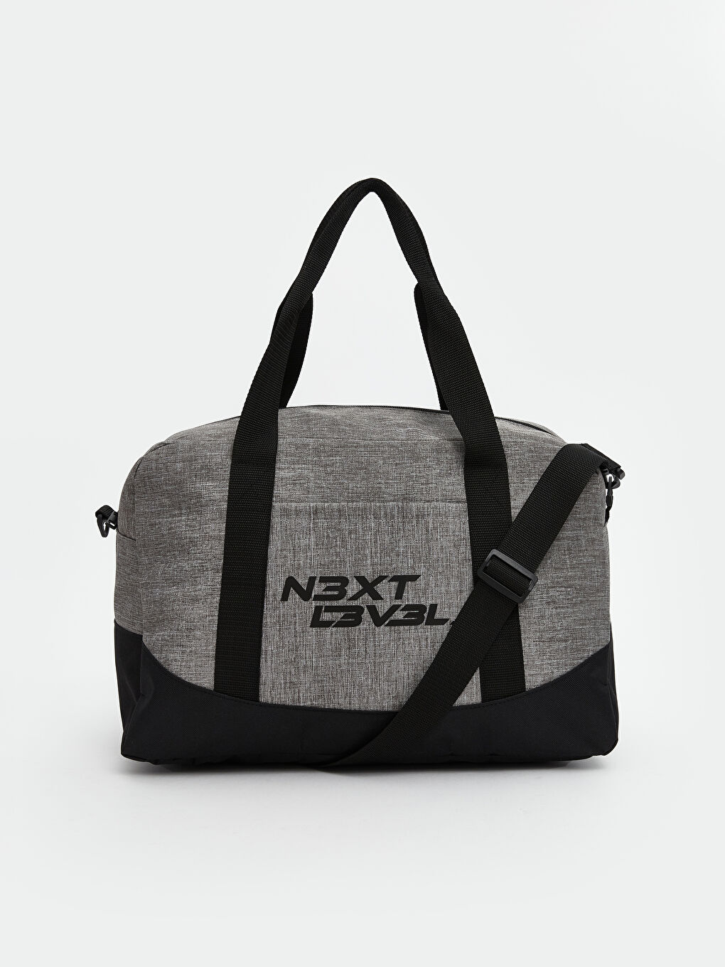 Siyah Baskılı Erkek Spor Çantası