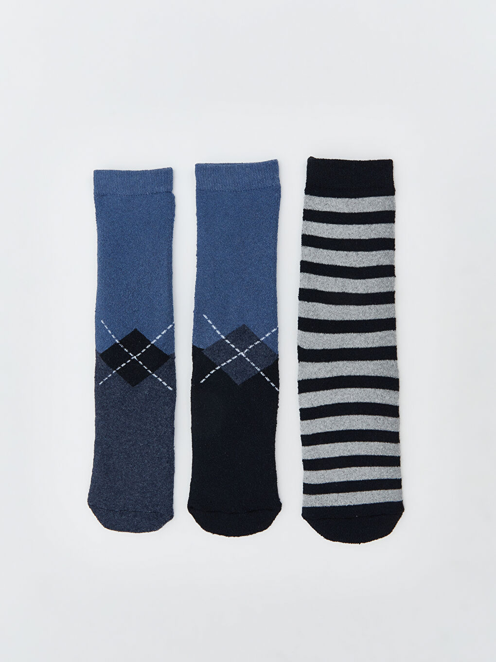 Patterned Boys' Terry Ankle Socks 3-Pack-1