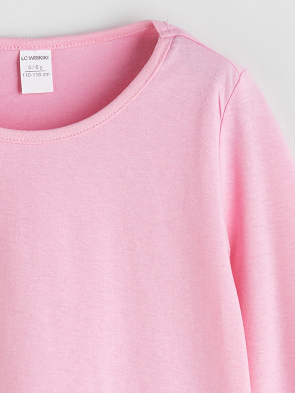 Crew Neck Basic Girls' T-Shirt-1