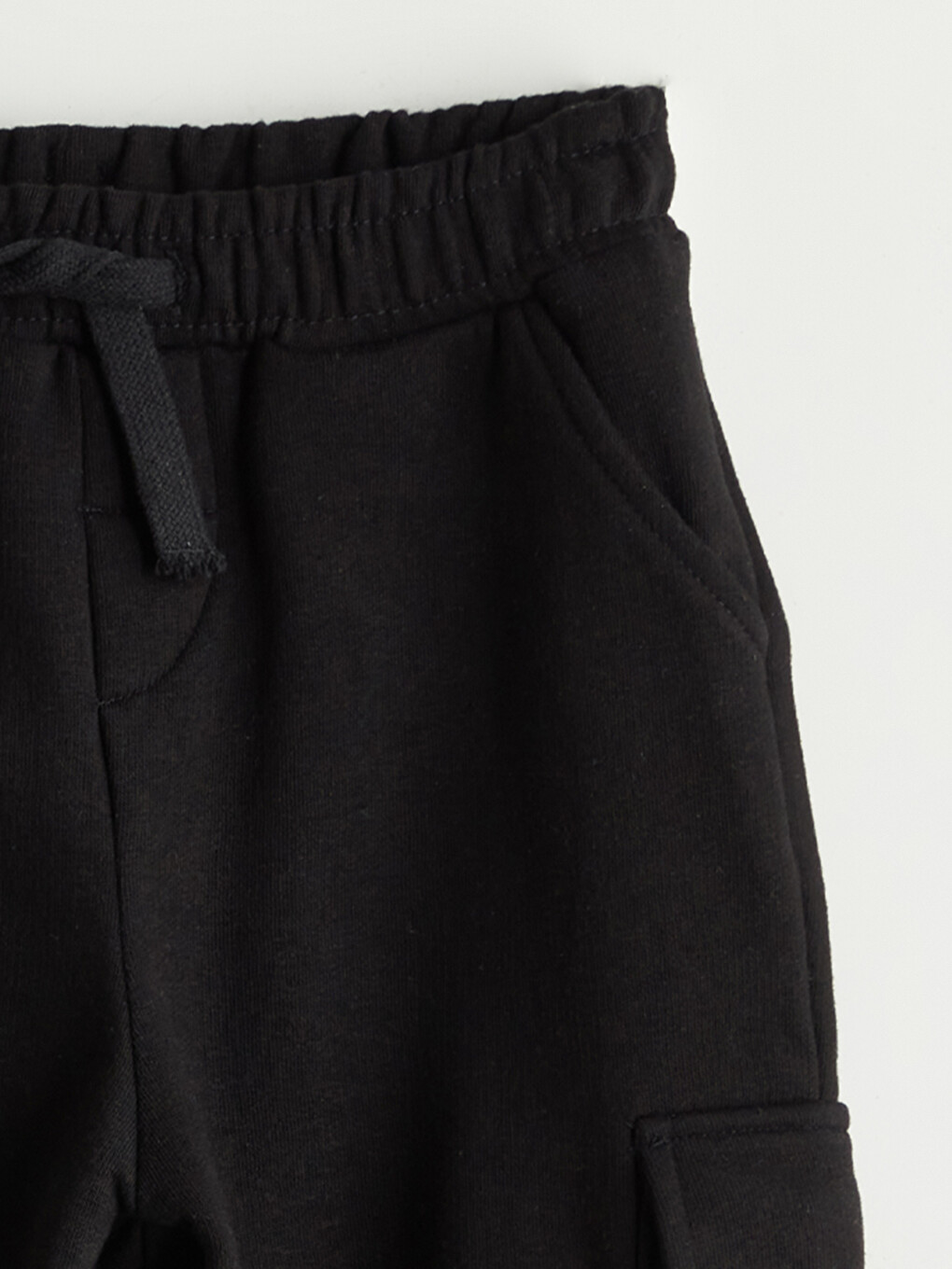 Pantaloni De Trening Jogger Groși Basic Cu Talie Elastică Pentru Băieți-1