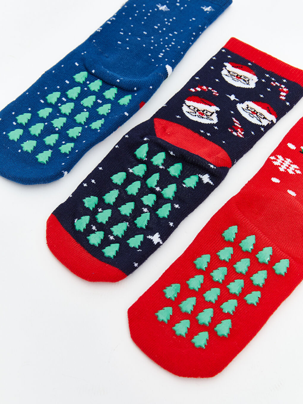 LCW Kids Christmas Themed Boys' Terry Cloth Ankle Socks 3-Pack -W4CT65Z4-K00