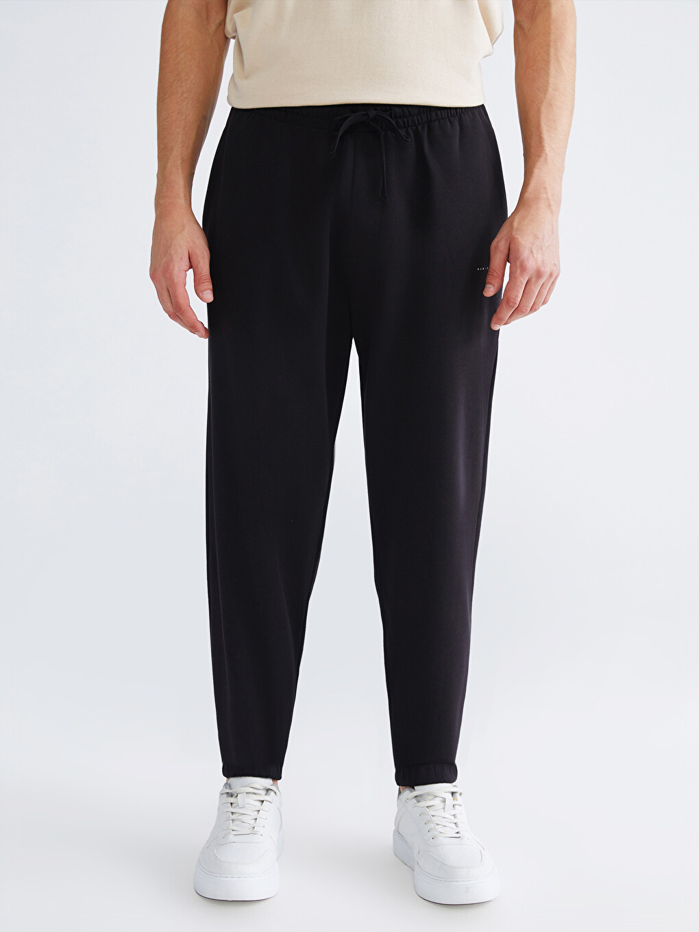 Pantaloni De Trening Jogger Groși Cu Croială Relaxată Pentru Bărbați-1