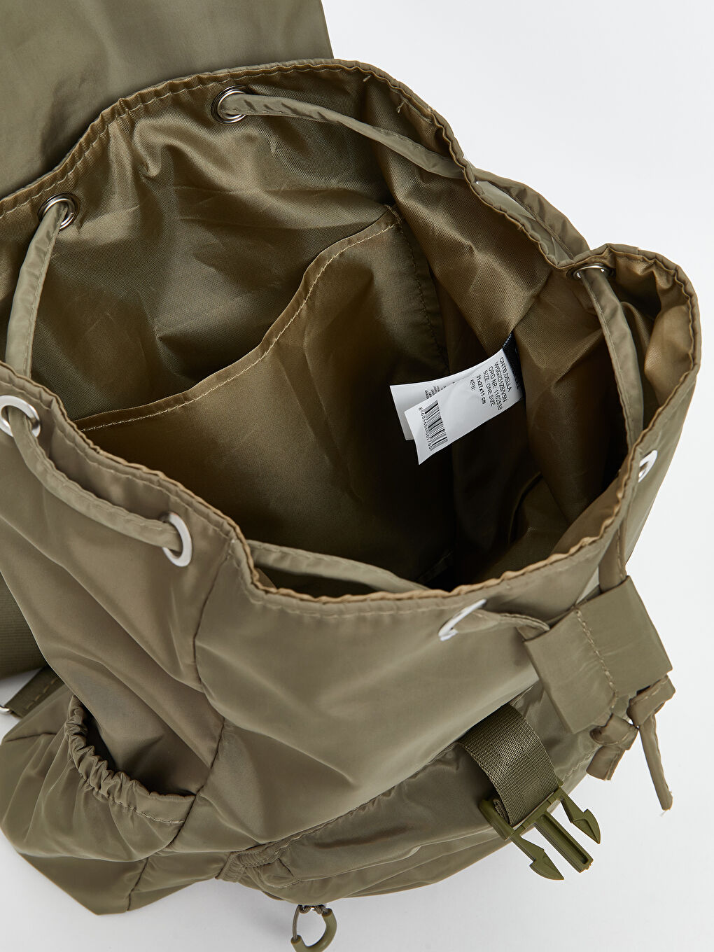 Haki Çok Bölmeli Kadın Sırt Çantası-6