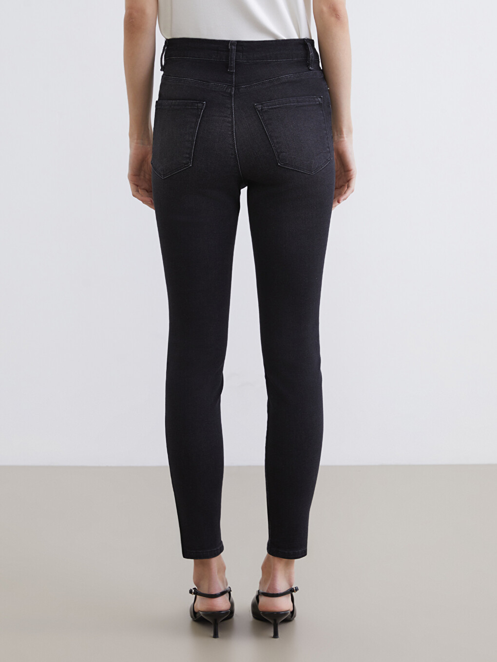 Siyah Jüpiter Süper Skinny Fit Kadın Jean Pantolon-3