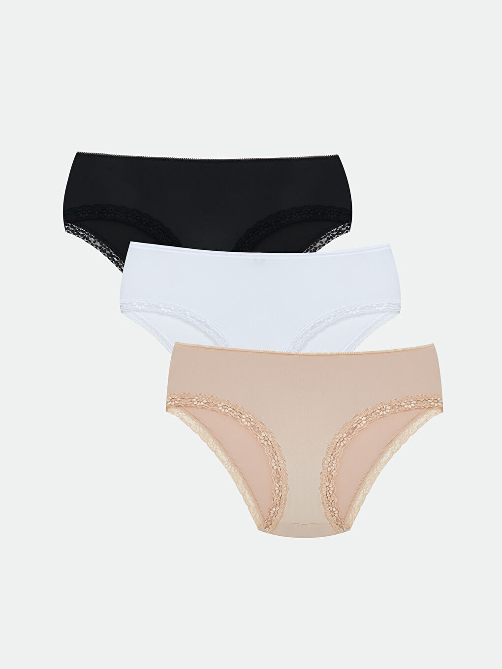 LCW DREAM Lace Detailed Hipster Knickers 3-Pack -S50311Z8-CVL
