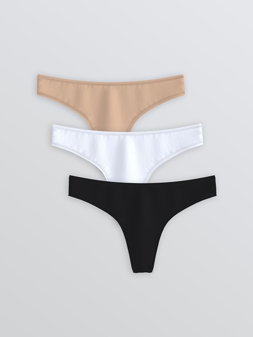 LCW DREAM Plain Thong Knickers 3-Pack -S50627Z8-CVL