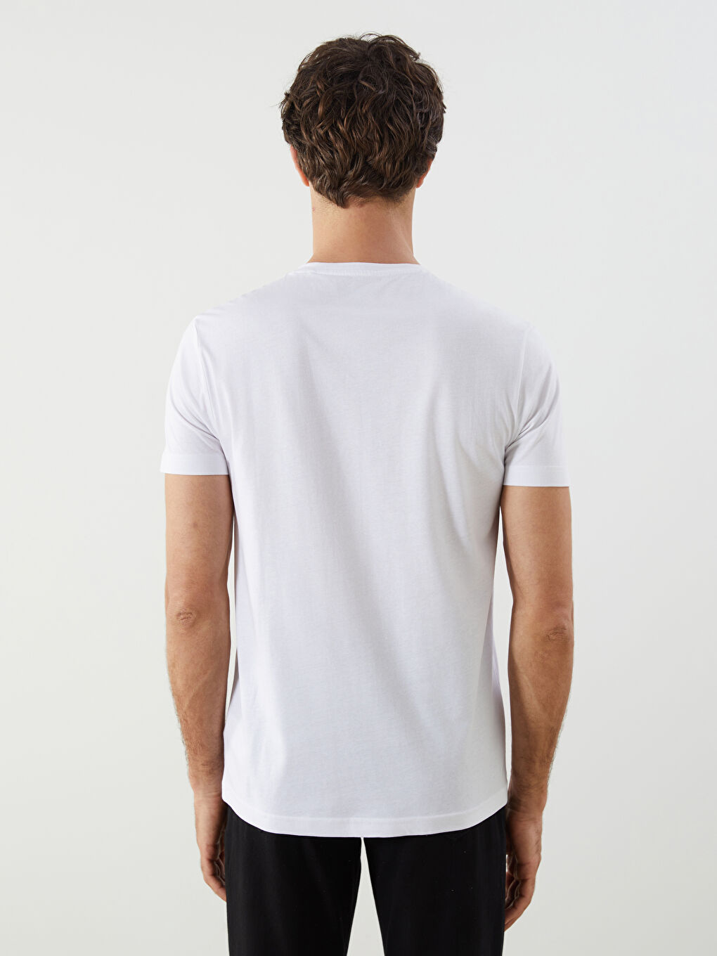 V-Neck Short Sleeve Jersey Men's T-Shirt -S52841Z8-Q6K