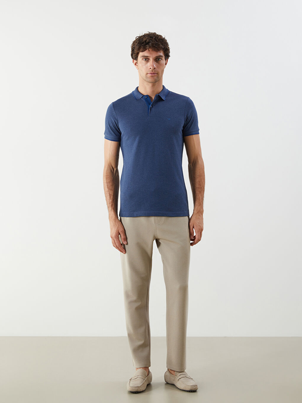 Polo Neck Plain Pique Men's T-Shirt -S52868Z8-F2Y