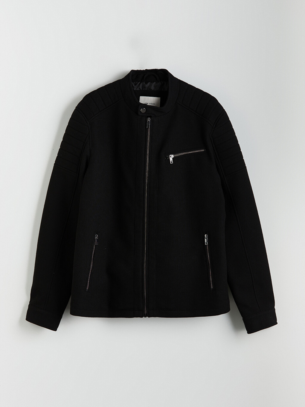 Jachetă Slim Fit Cu Guler Biker Pentru Bărbați-5