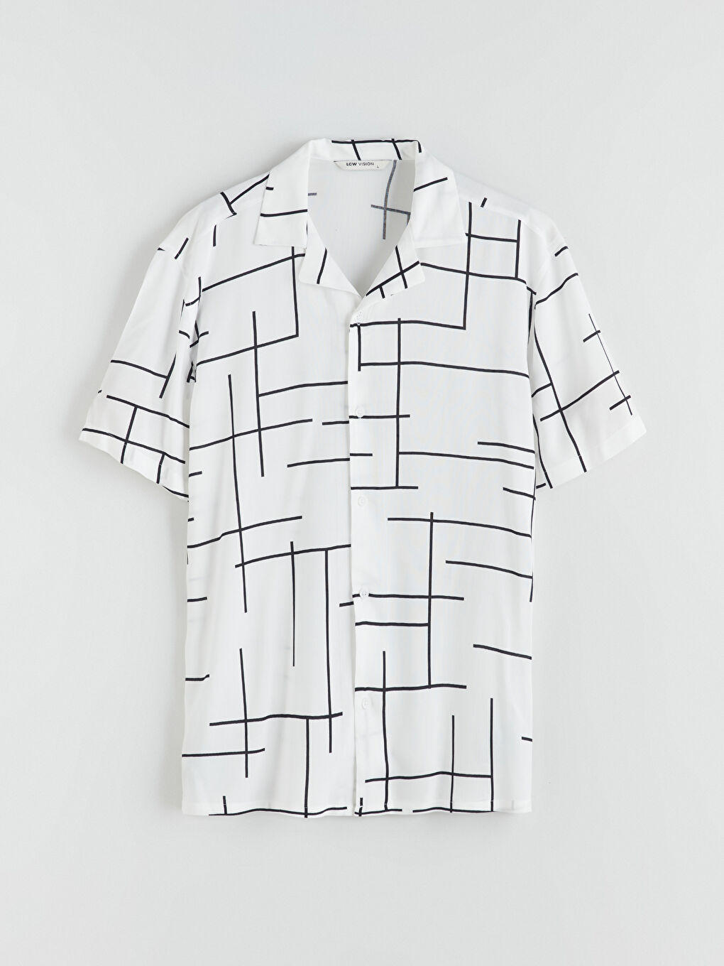 Regular Fit Short Sleeve Patterned Men's Shirt-4