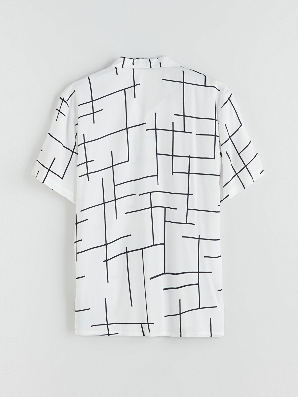 Regular Fit Short Sleeve Patterned Men's Shirt-5