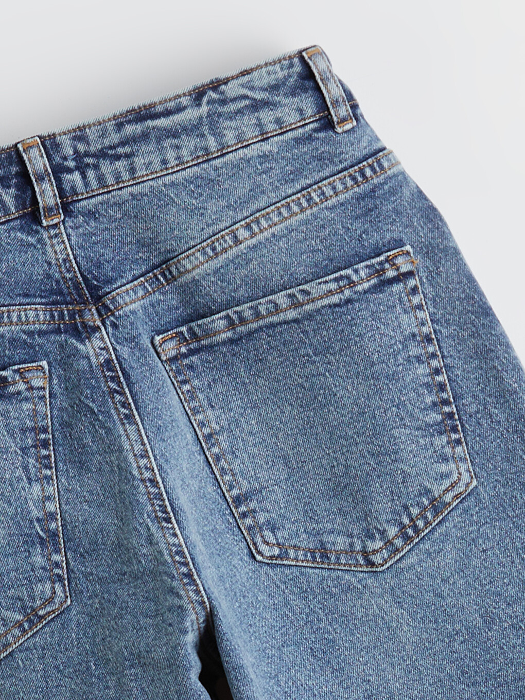 İndigo Wideleg Kadın Jean Pantolon-5