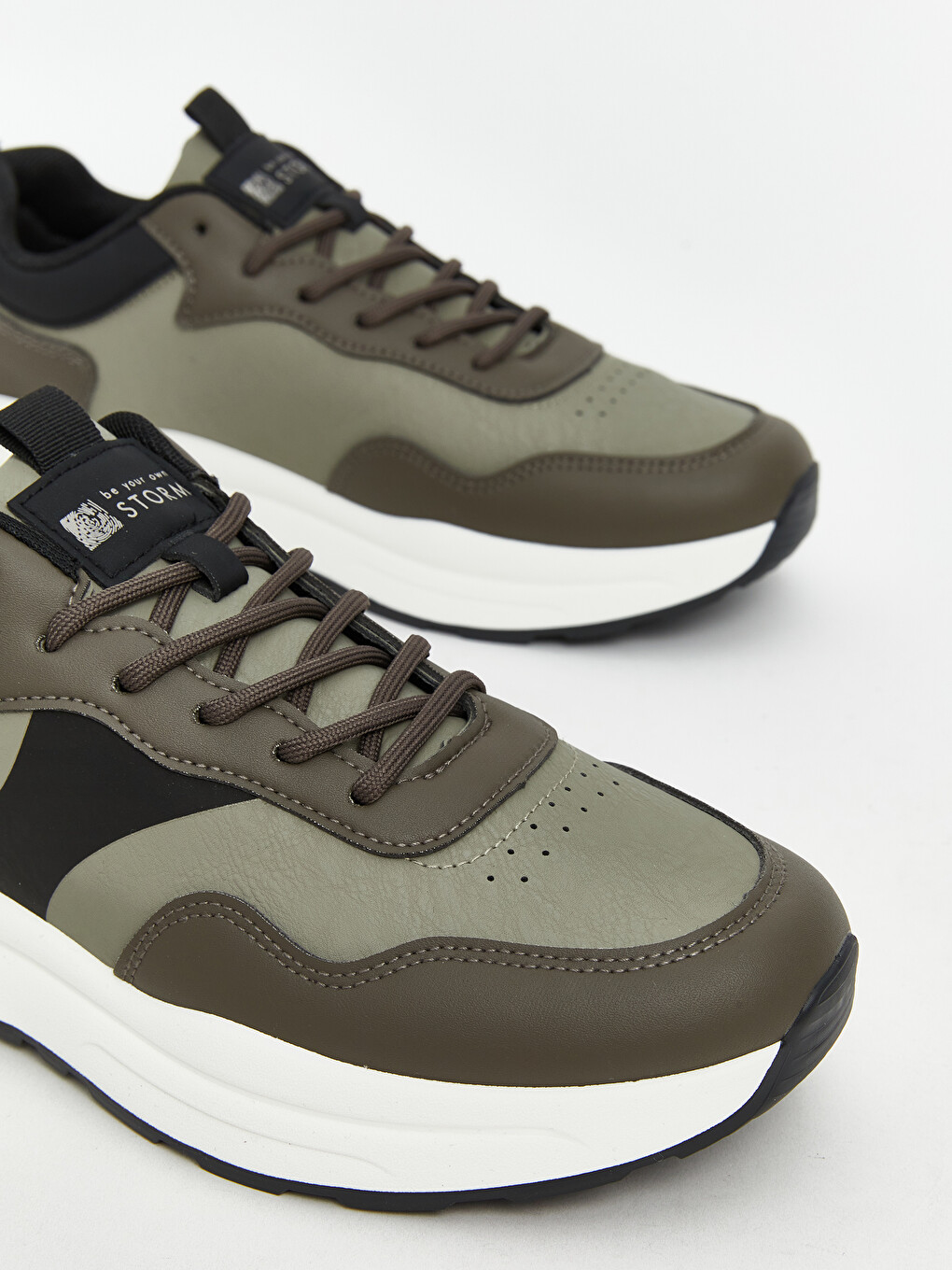 Lace-up Color Block Men's Sneakers-2