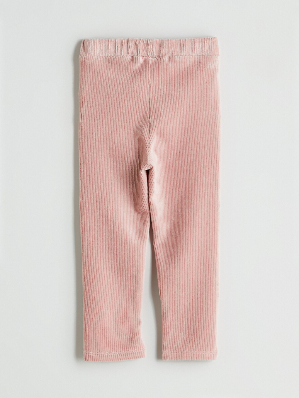 Pembe Beli Lastikli Kadife Kız Çocuk Tayt Pantolon-4