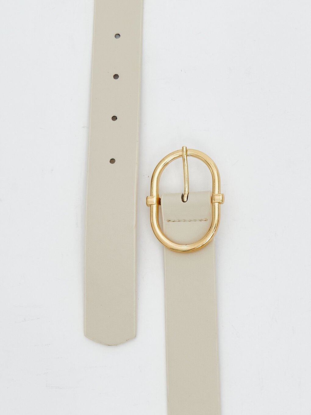 Bej Deri Görünümlü Kadın Kemer 2'li-8