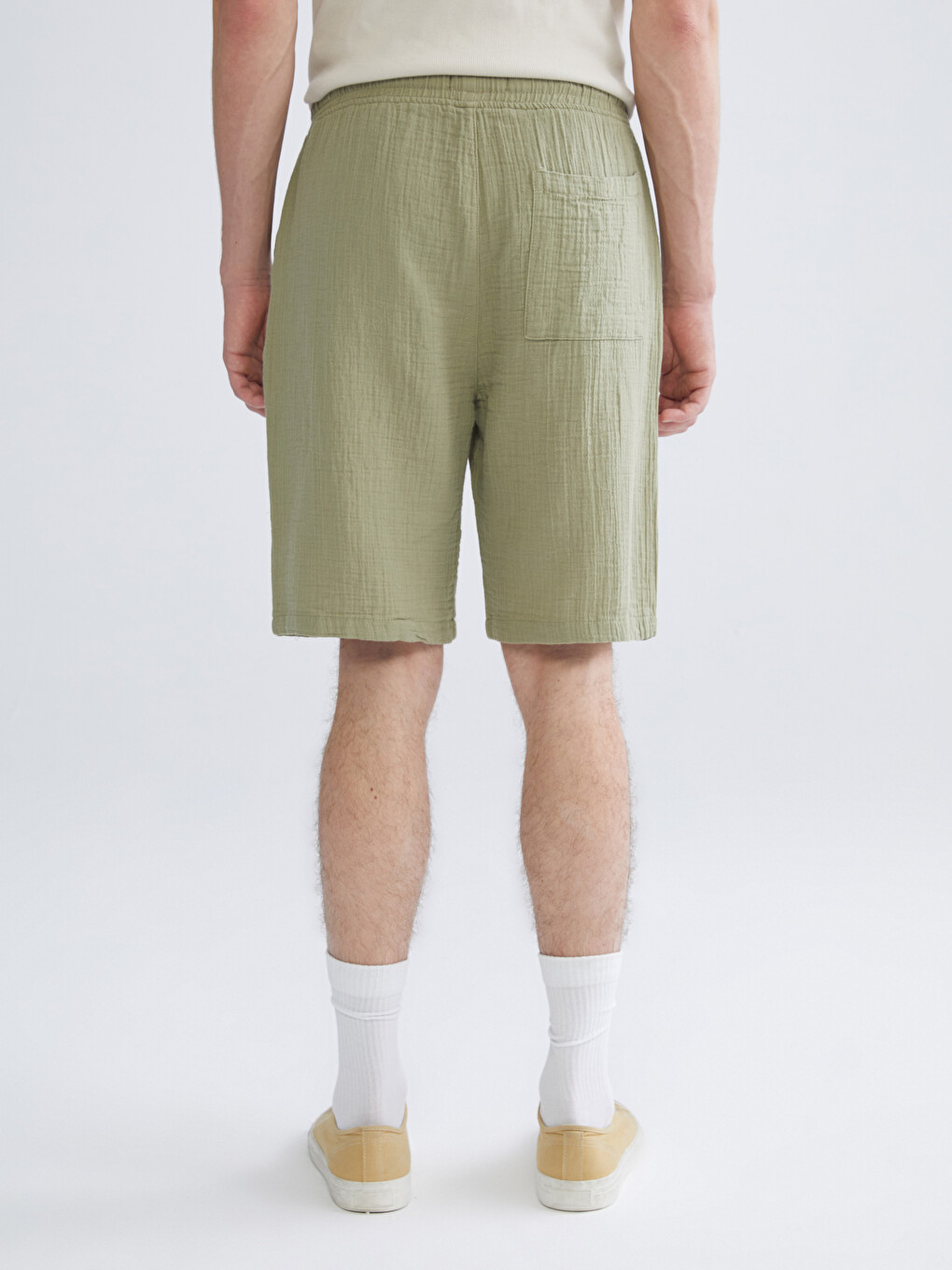 Relaxed Fit Men's Muslin Shorts-3