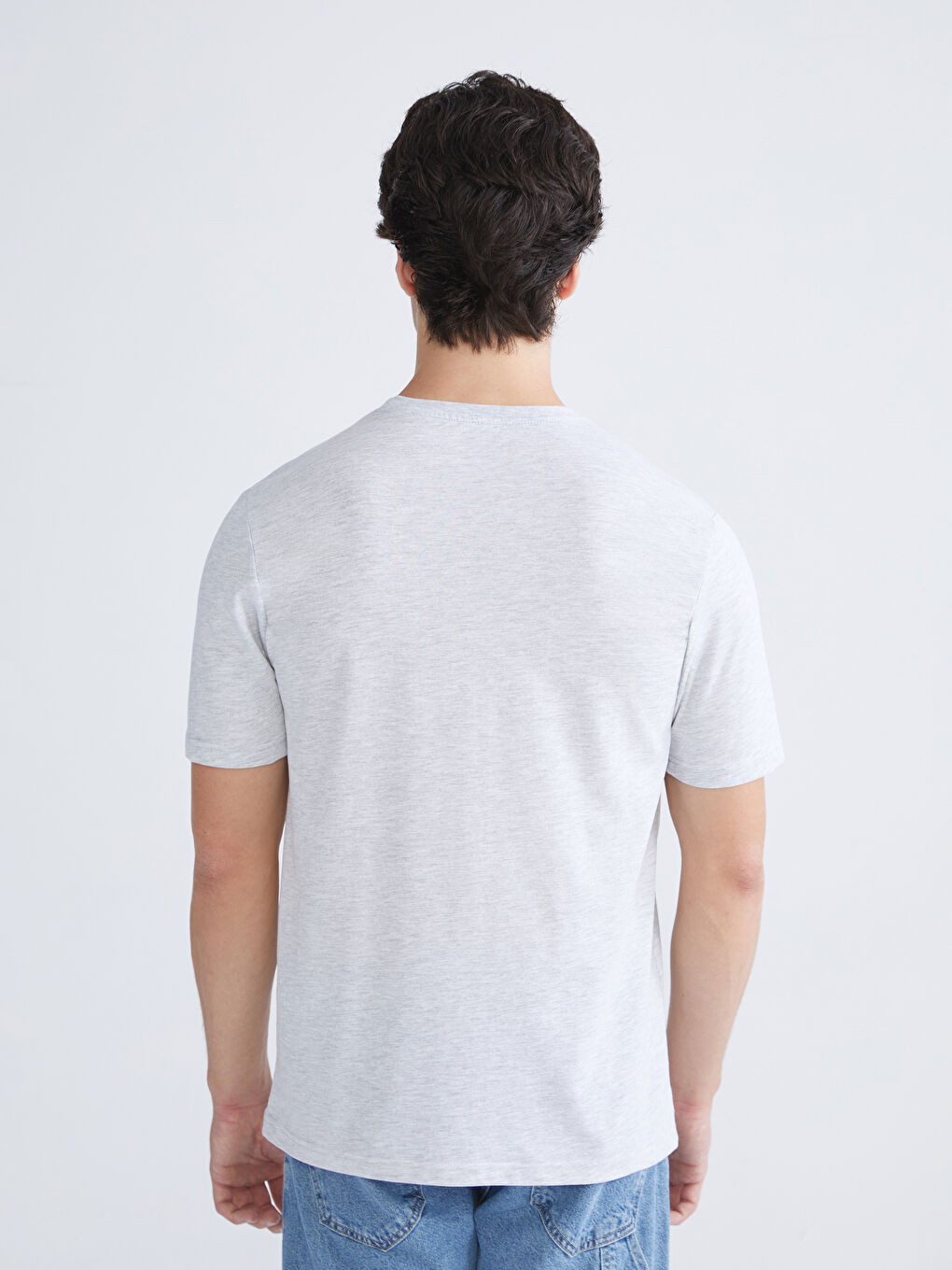 LCWAIKIKI Classic Crew Neck Printed Jersey Men's T-Shirt -S5FF85Z8-DFL