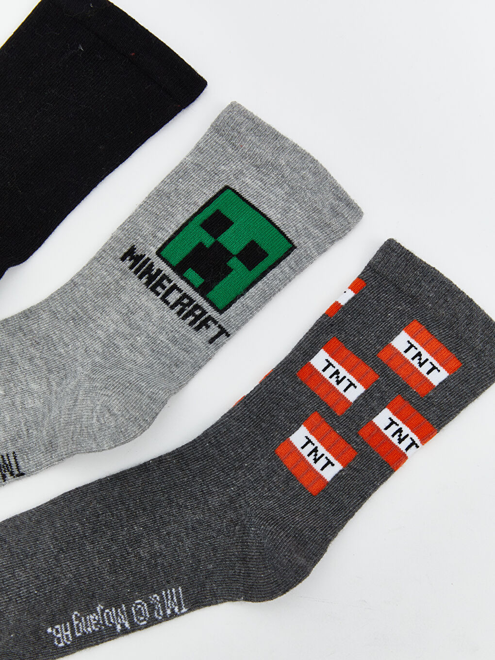 Karışık Minecraft Desenli Erkek Çocuk Soket Çorap 5'li-4