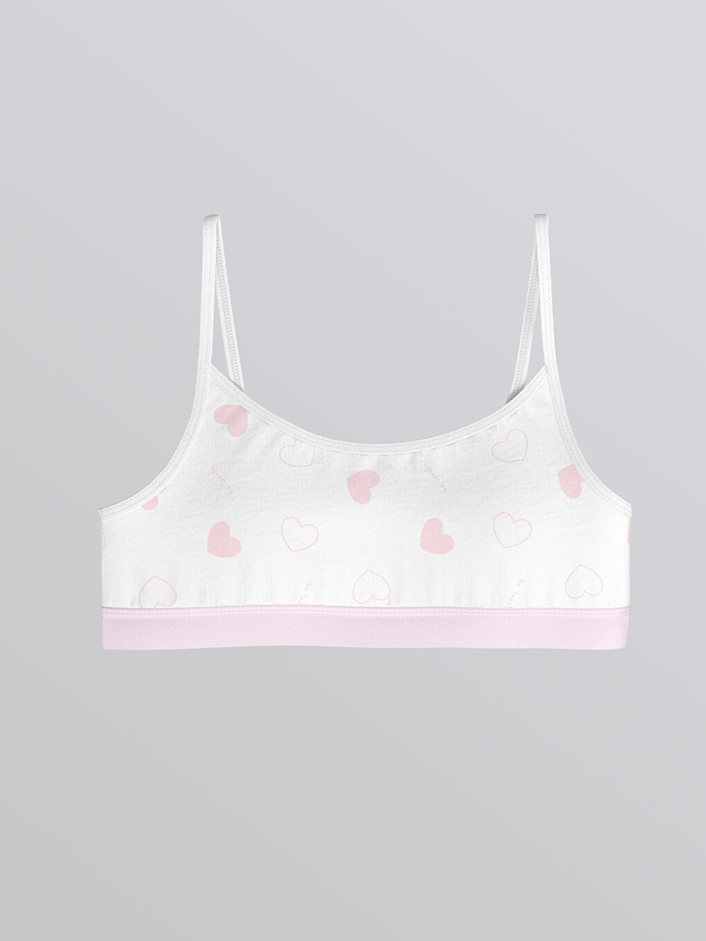 Beyaz Kız Çocuk Baskılı Büstiyer-1