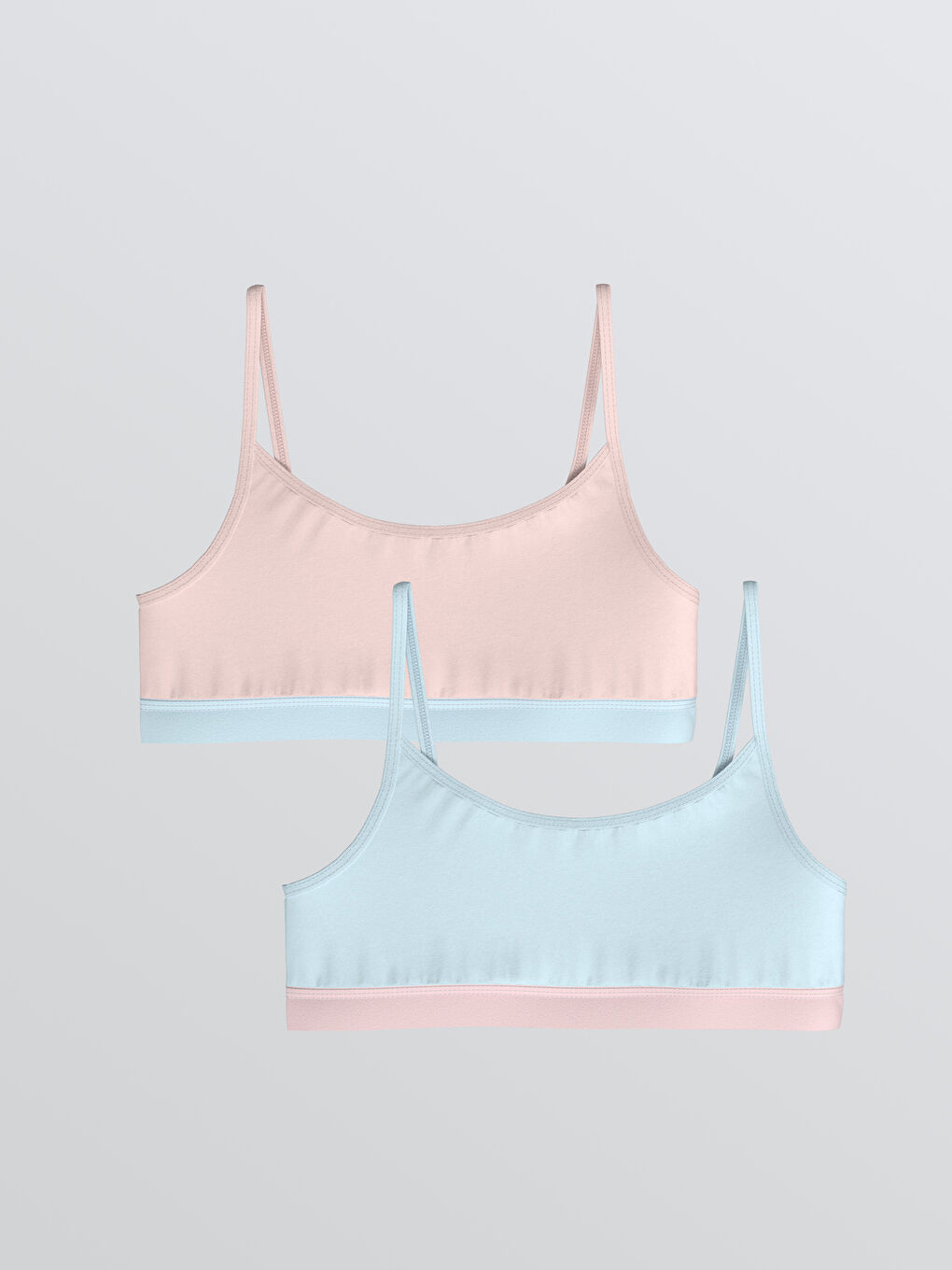 LCW Kids Basic Girls' Bustier Top 2 Pack -W50037Z4-QWQ