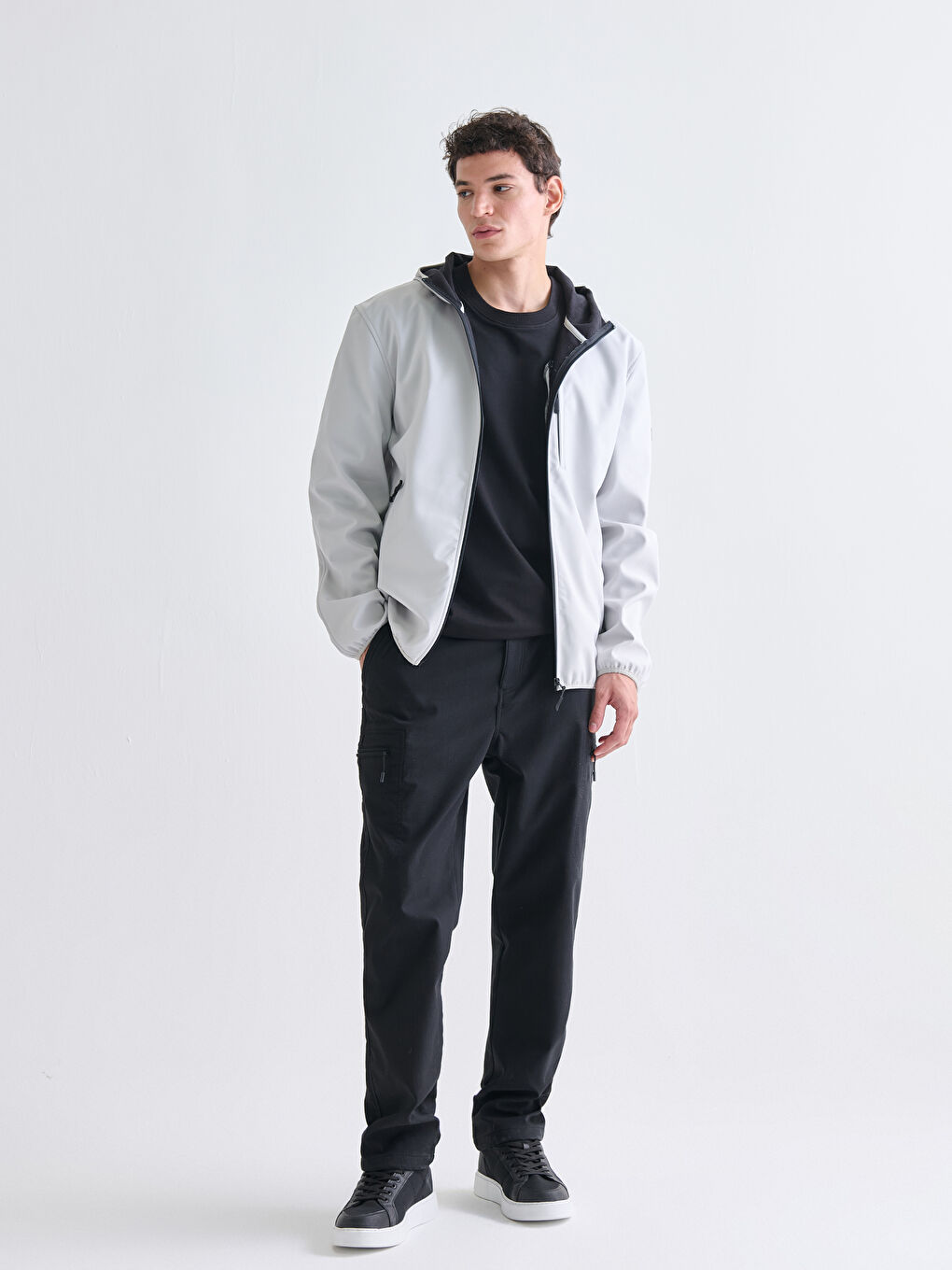 Standard Fit Hooded Men's Coat-1