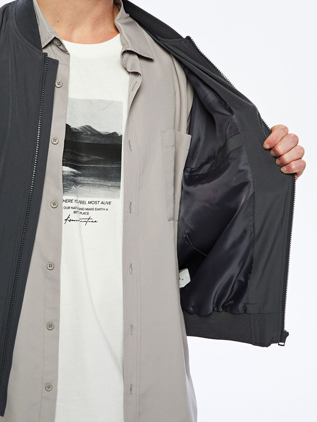 Standard Fit College Collar Men's Coat-3