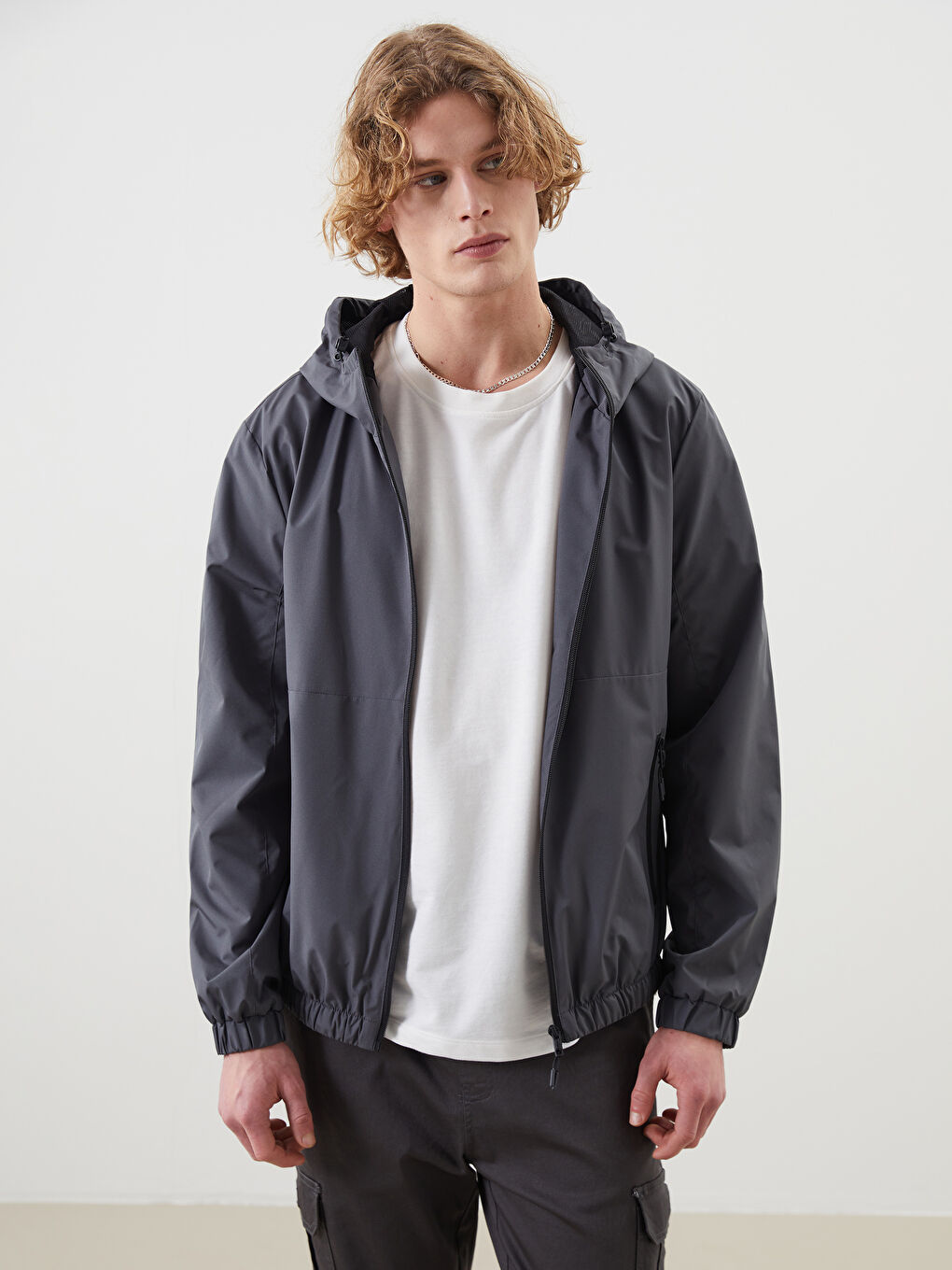 XSIDE Regular Fit Hooded Men's Raincoat -W50072Z8-JPT