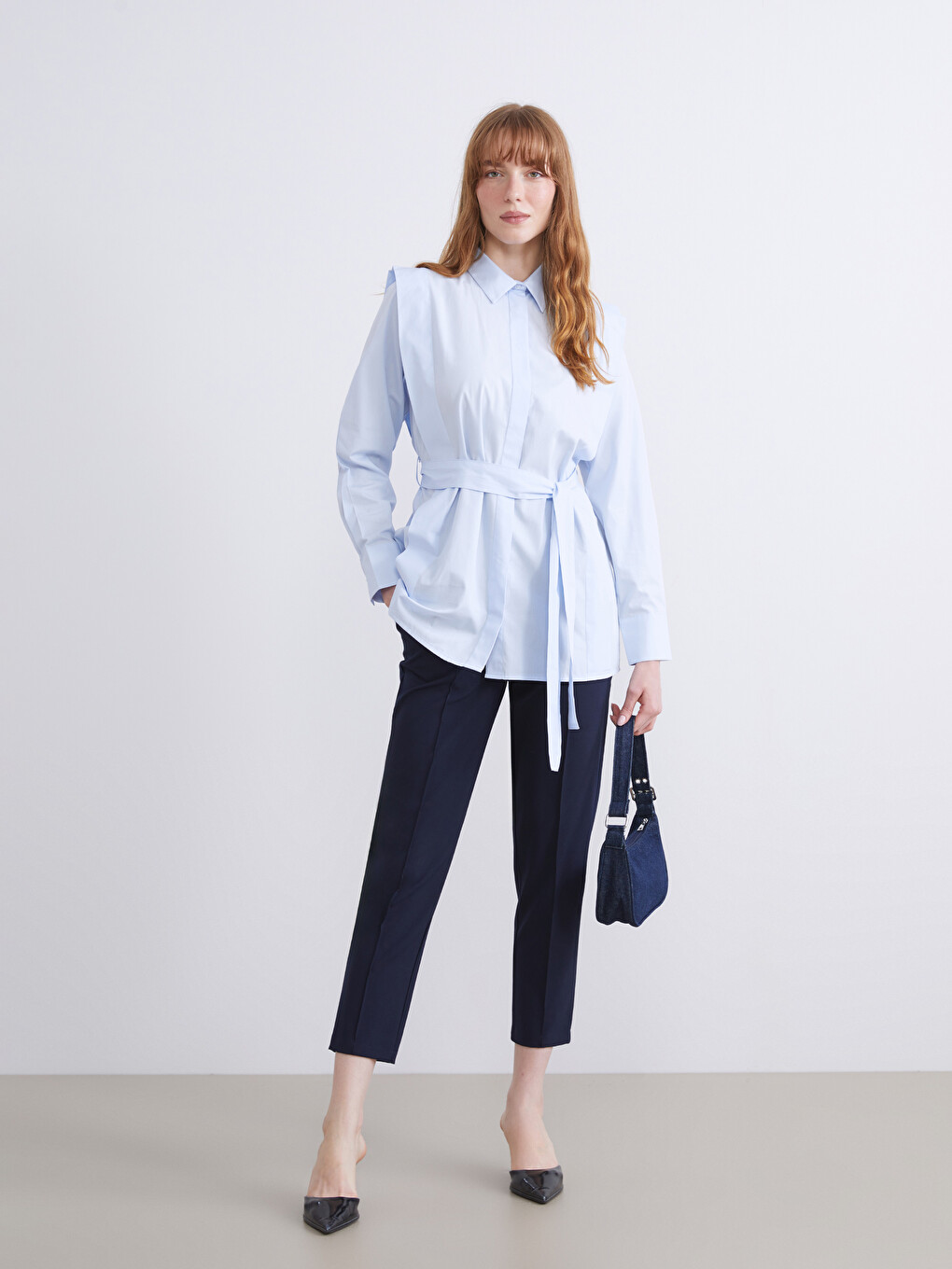 Plain Long Sleeve Women's Shirt Tunic-2