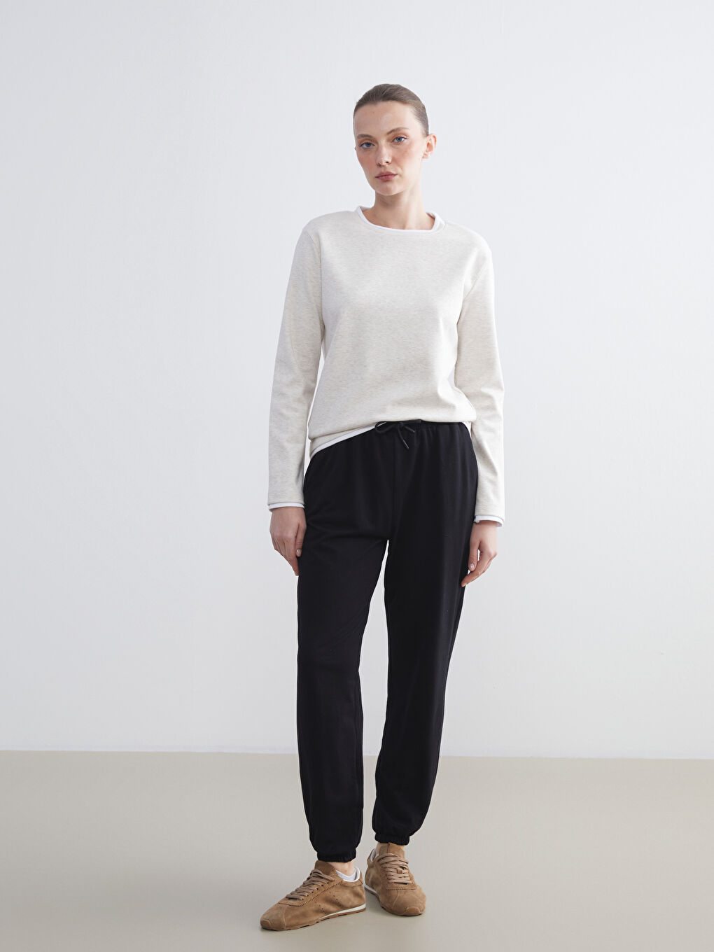 Elasticated Waist Women's Jogger Sweatpants-1