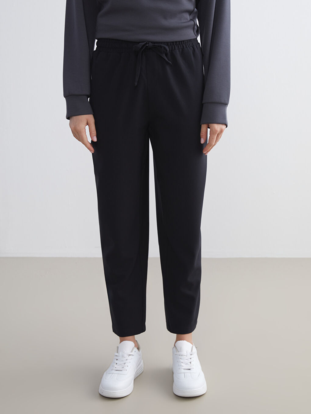 Elasticated Waist Women's Trousers-1
