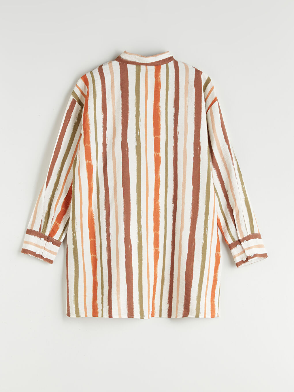 LCW Modest Striped Women's Shirt Tunic -W50087Z8-LRA