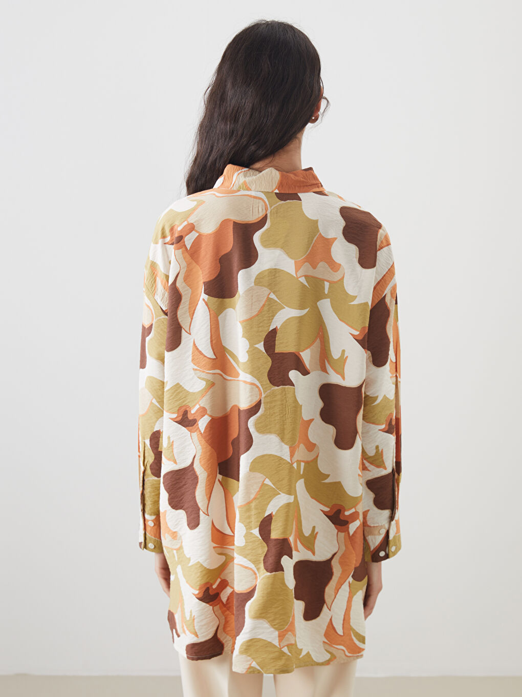 LCW Modest تونيك قميص نسائي منقوش -W50087Z8-LS6