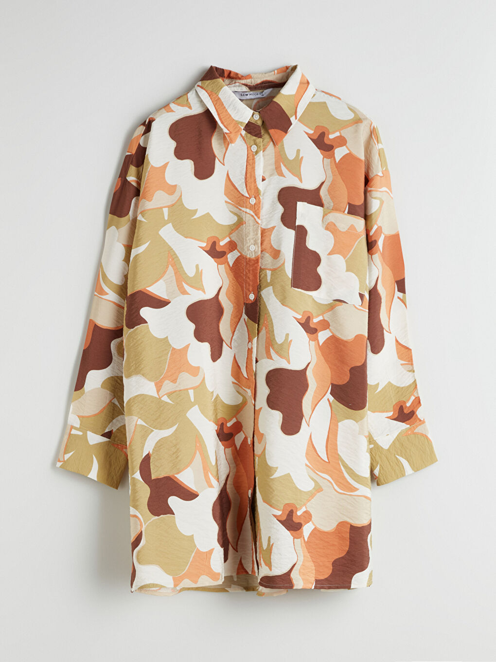 LCW Modest تونيك قميص نسائي منقوش -W50087Z8-LS6