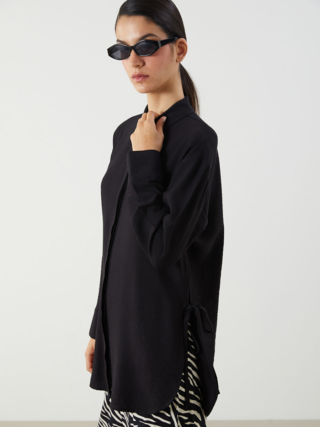 LCW Modest Oversize Women's Shirt Tunic -W50092Z8-CVL