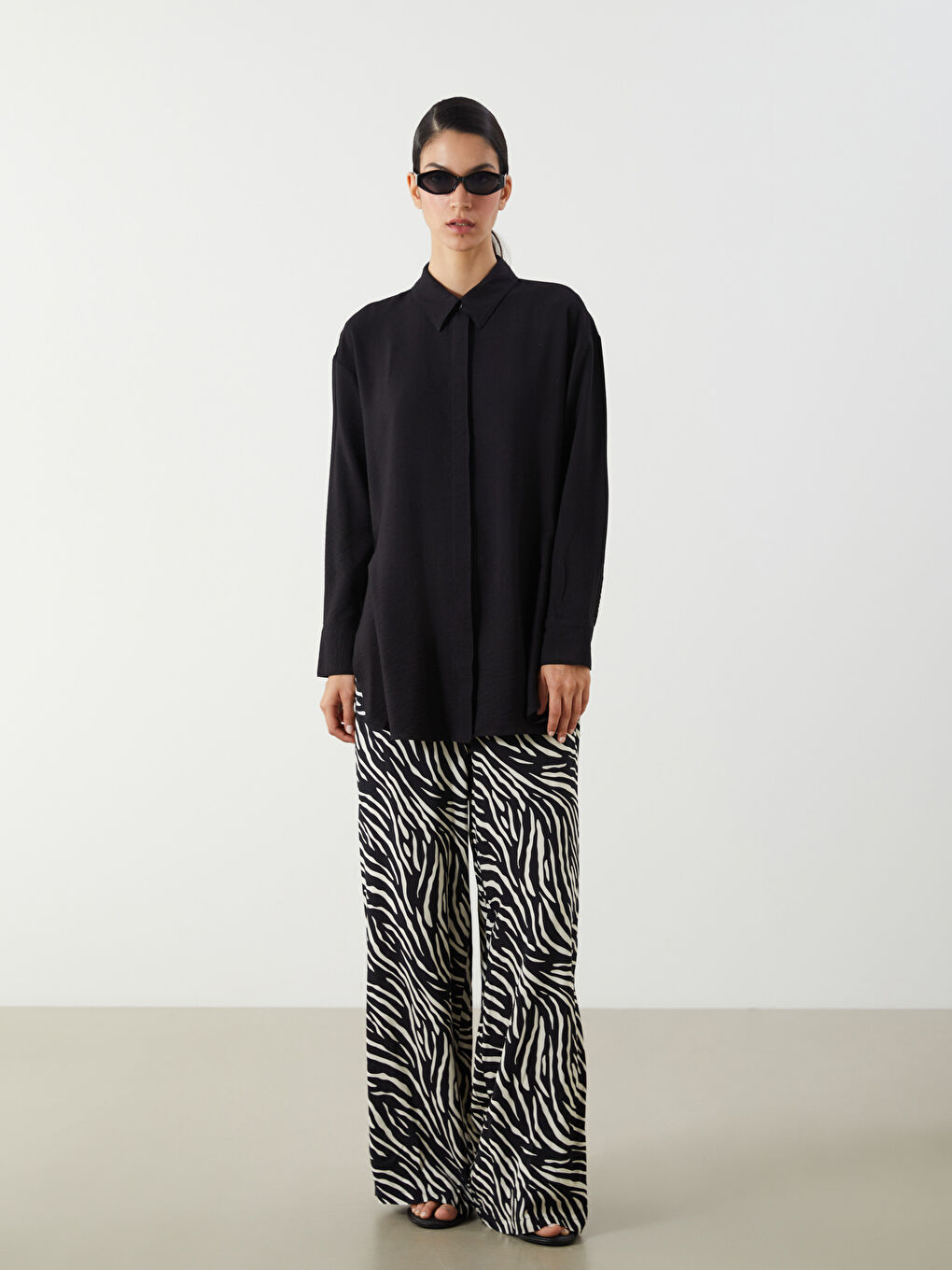 LCW Modest Oversize Women's Shirt Tunic -W50092Z8-CVL