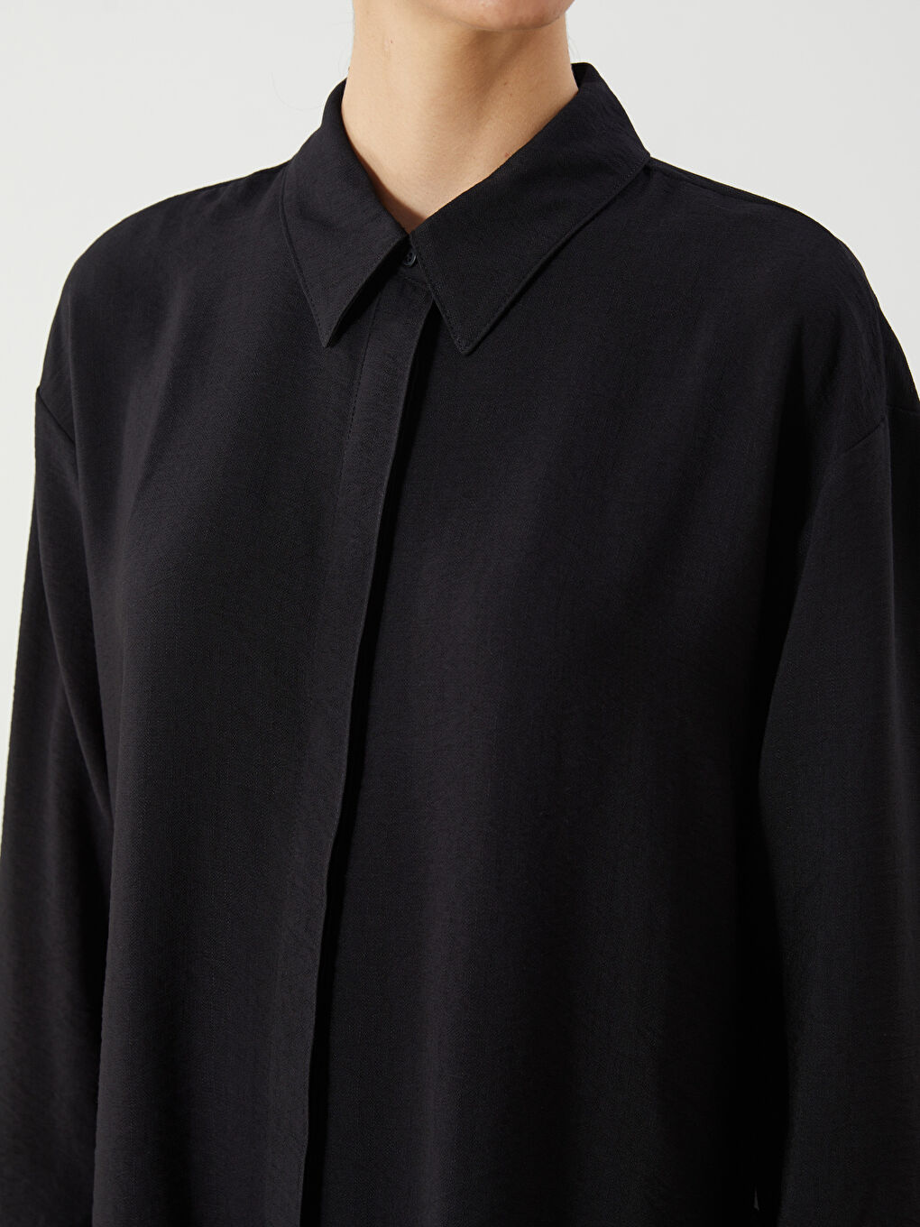 LCW Modest Oversize Women's Shirt Tunic -W50092Z8-CVL